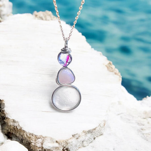 Three Piece Seaham Sea Glass Pendant