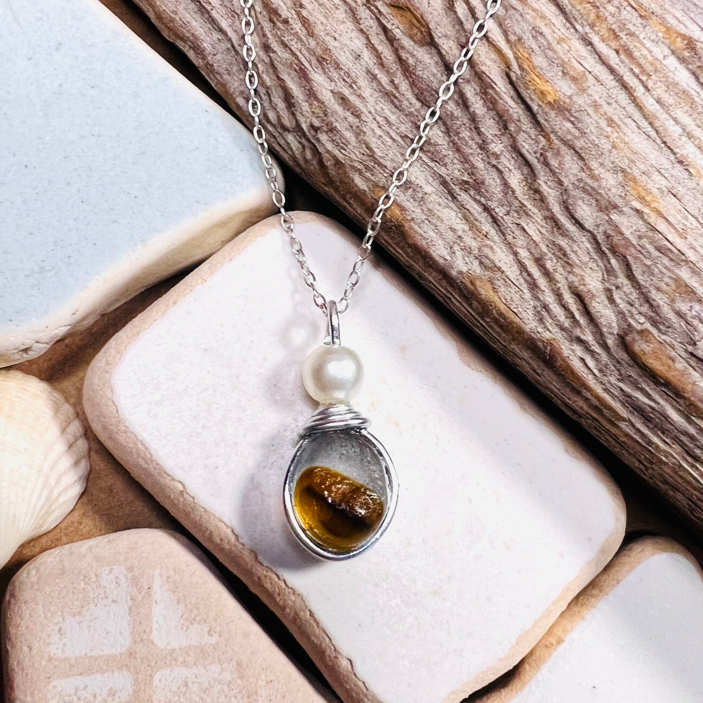 Multi Tone Seaham Sea Glass Pendant