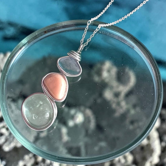 Three Piece Seaham Sea Glass Pendant