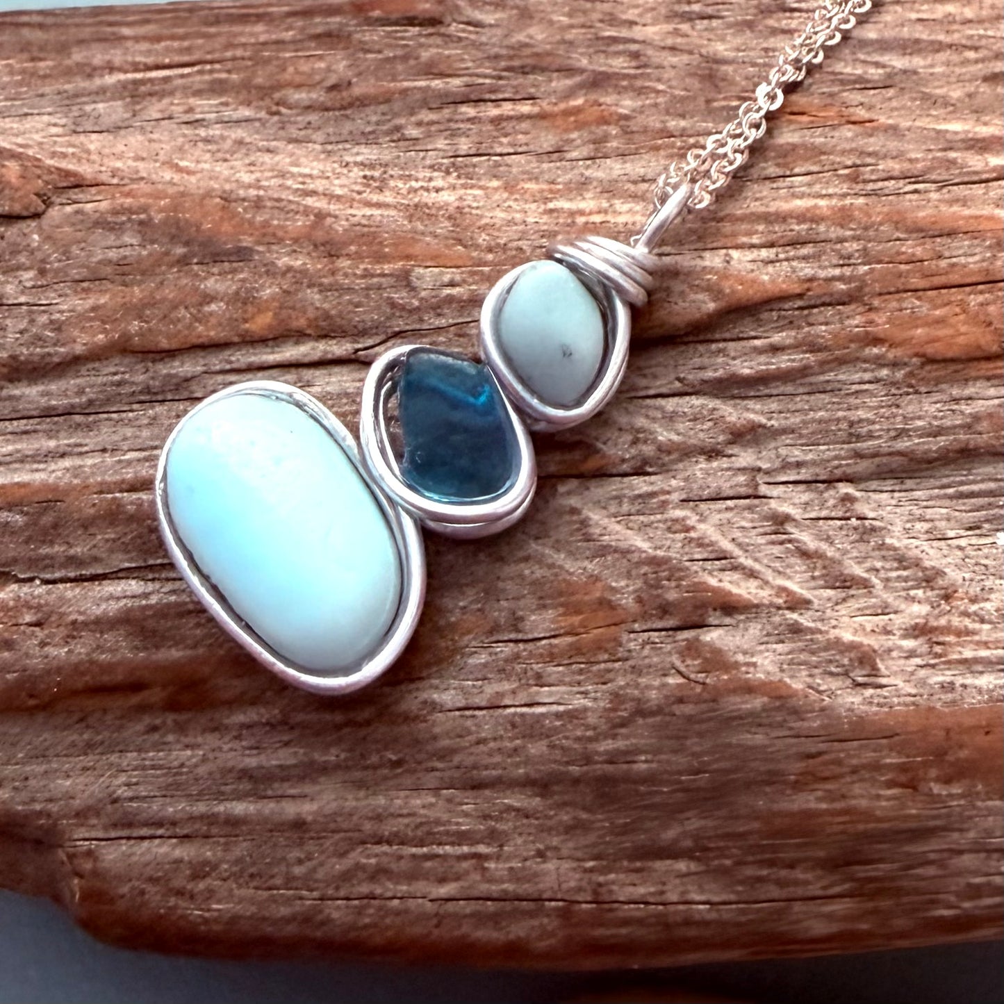 Three Piece Seaham Sea Glass Pendant