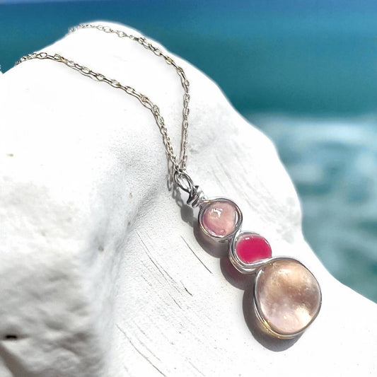 Three Piece Seaham Sea Glass Pendant