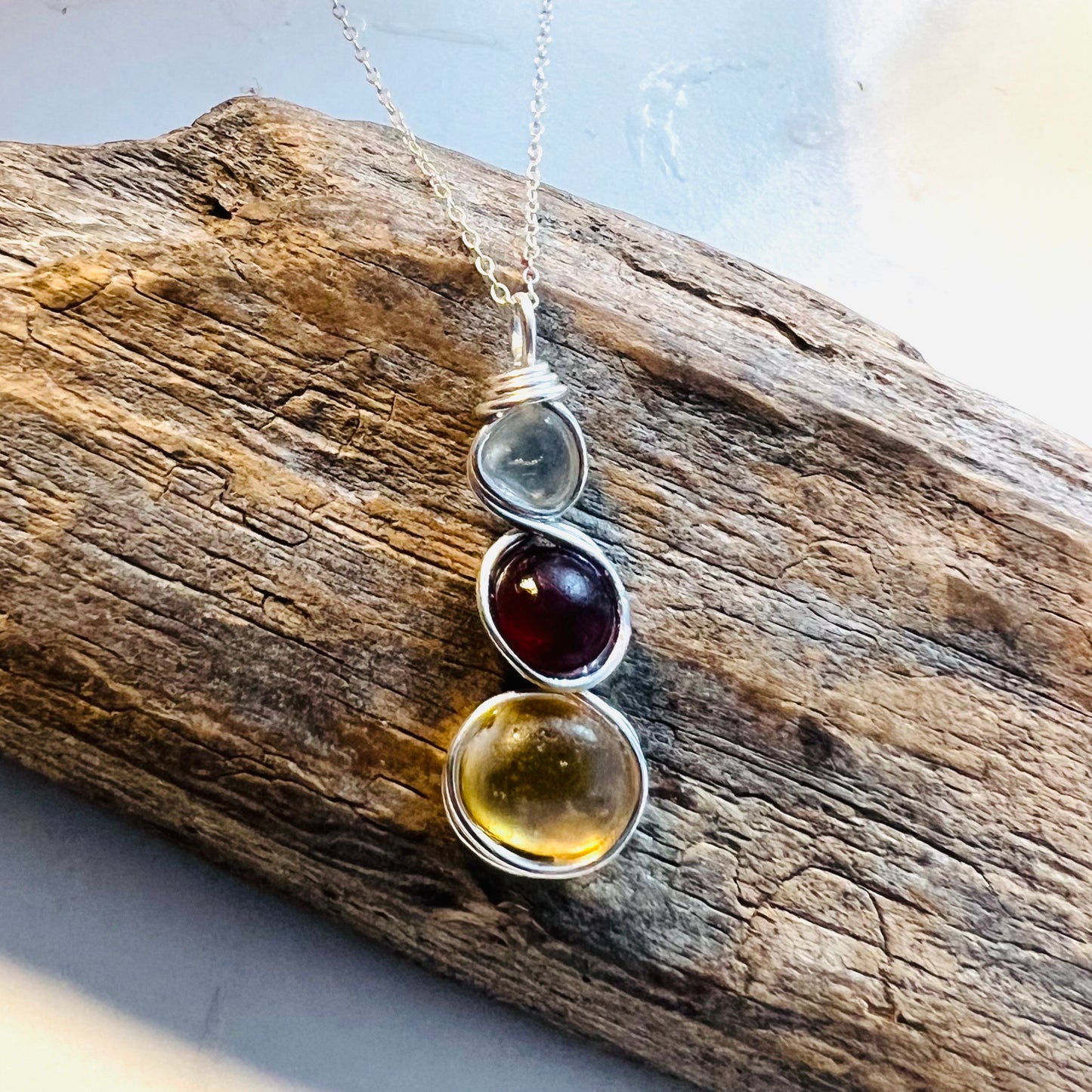 Three Piece Seaham Sea Glass Pendant