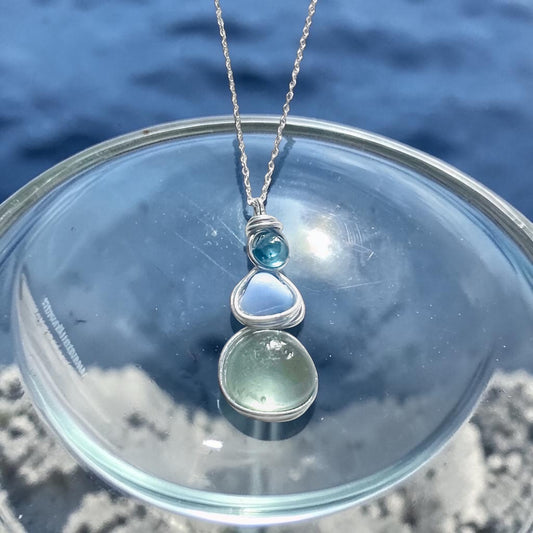 Three Piece Seaham Sea Glass Pendant