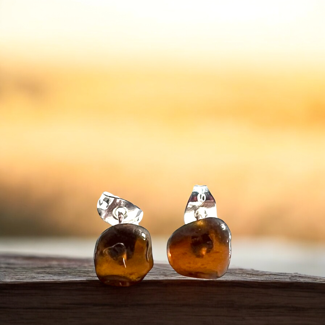 Seaham Sea Glass Stud Earrings