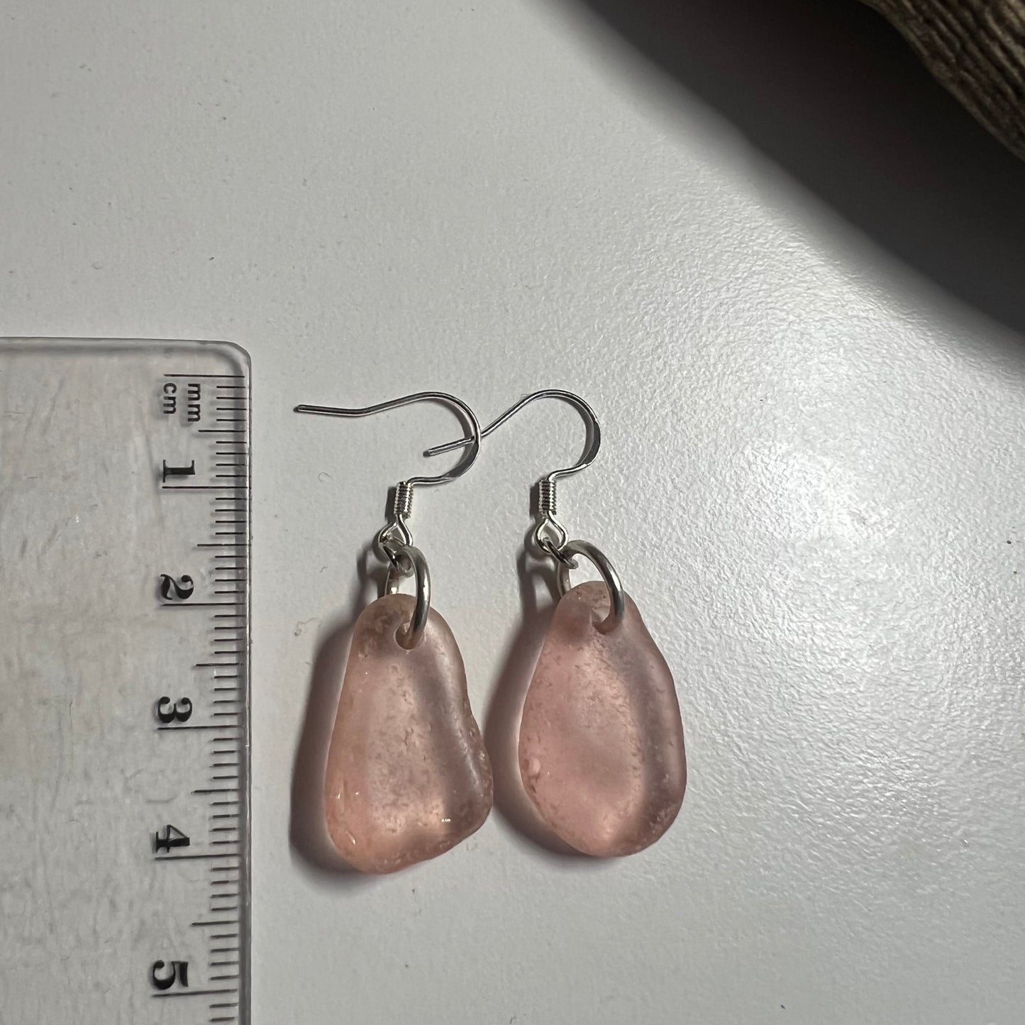 Canarian Peachy Pink Sea Glass Jewellery Set