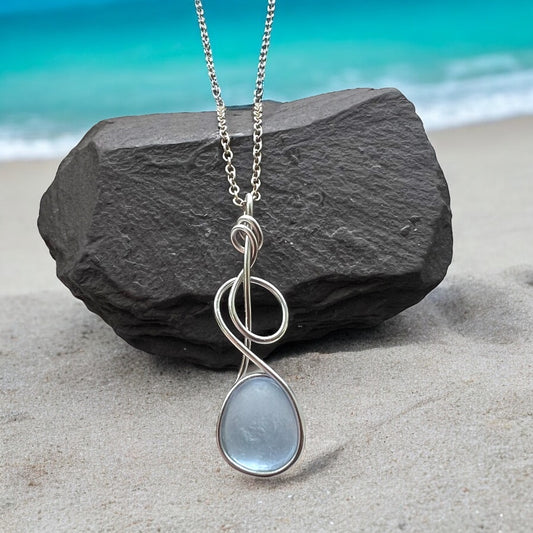 Swirly Seaham Sea Glass Pendant
