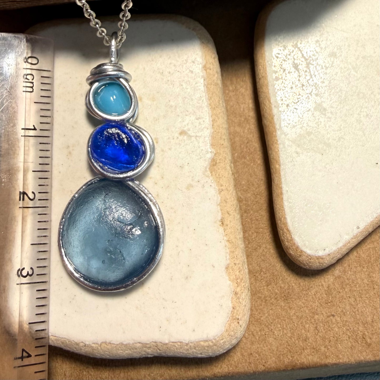 Three Piece Seaham Sea Glass Pendant