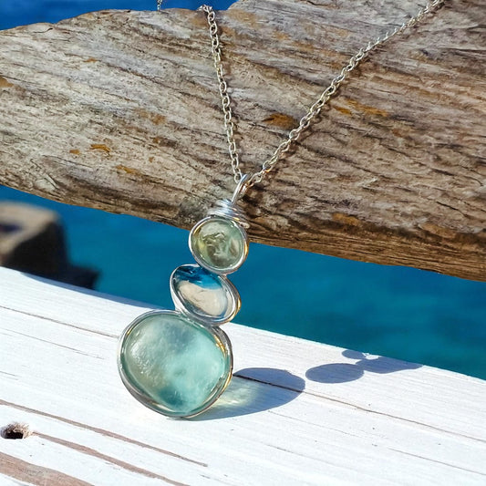 Three Piece Seaham Sea Glass Pendant