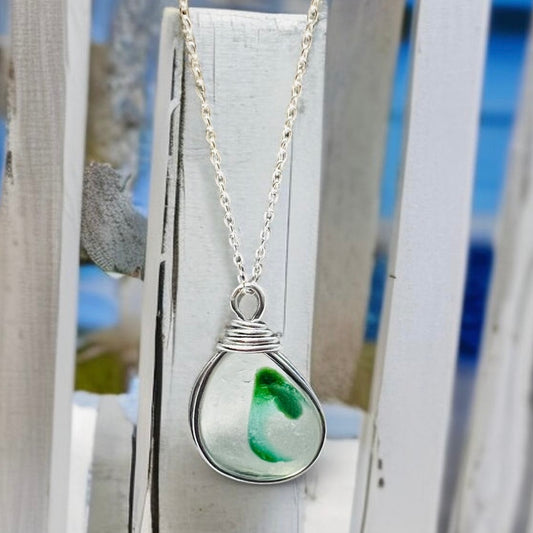 Seaham Sea Glass Multi Tone Pendant