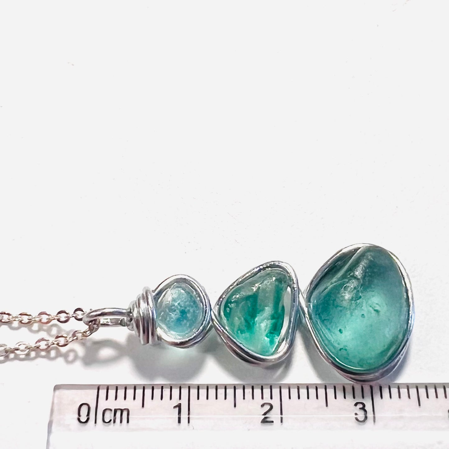 Three Piece Seaham Sea Glass Pendant