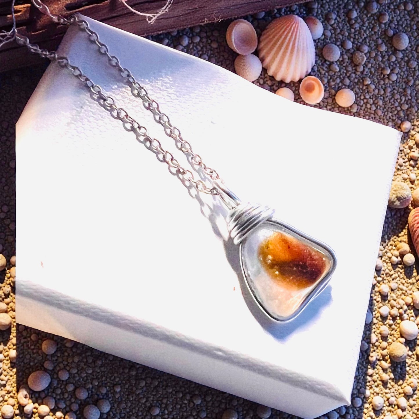 Multi Tone Seaham Sea Glass Pendant