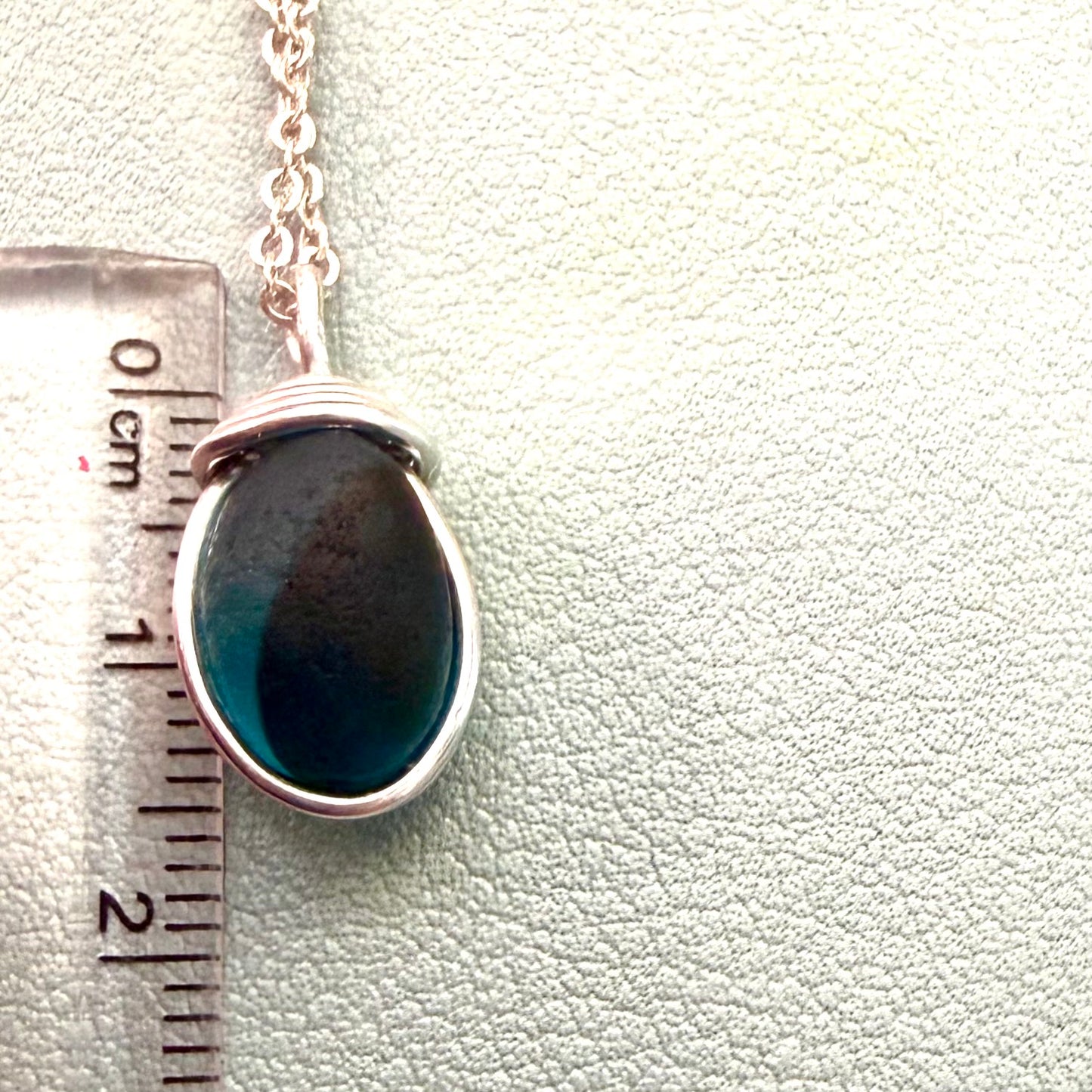 Seaham Sea Glass Multi Tone Turquoise Pendant