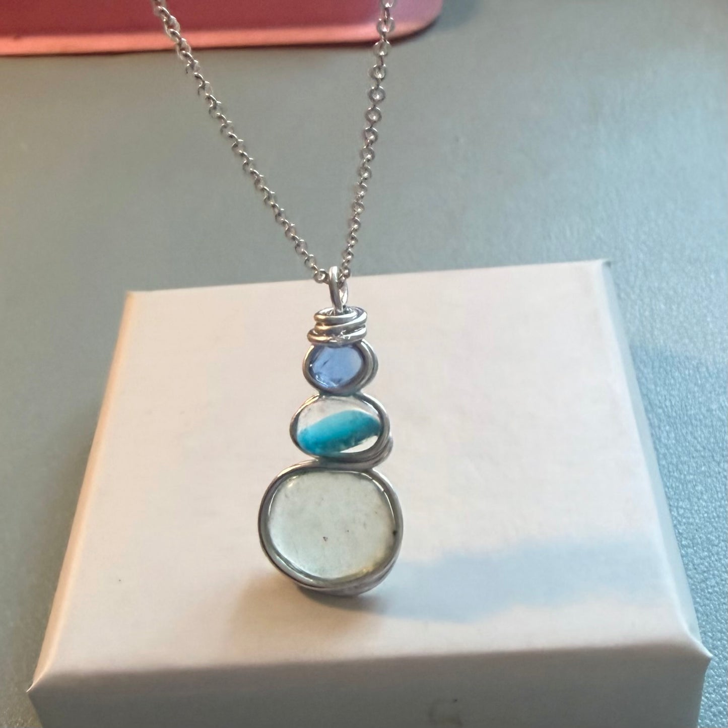 Three Piece Seaham Sea Glass Pendant