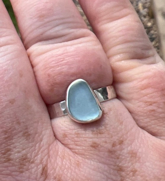 Aqua Seaham Sea Glass Ring