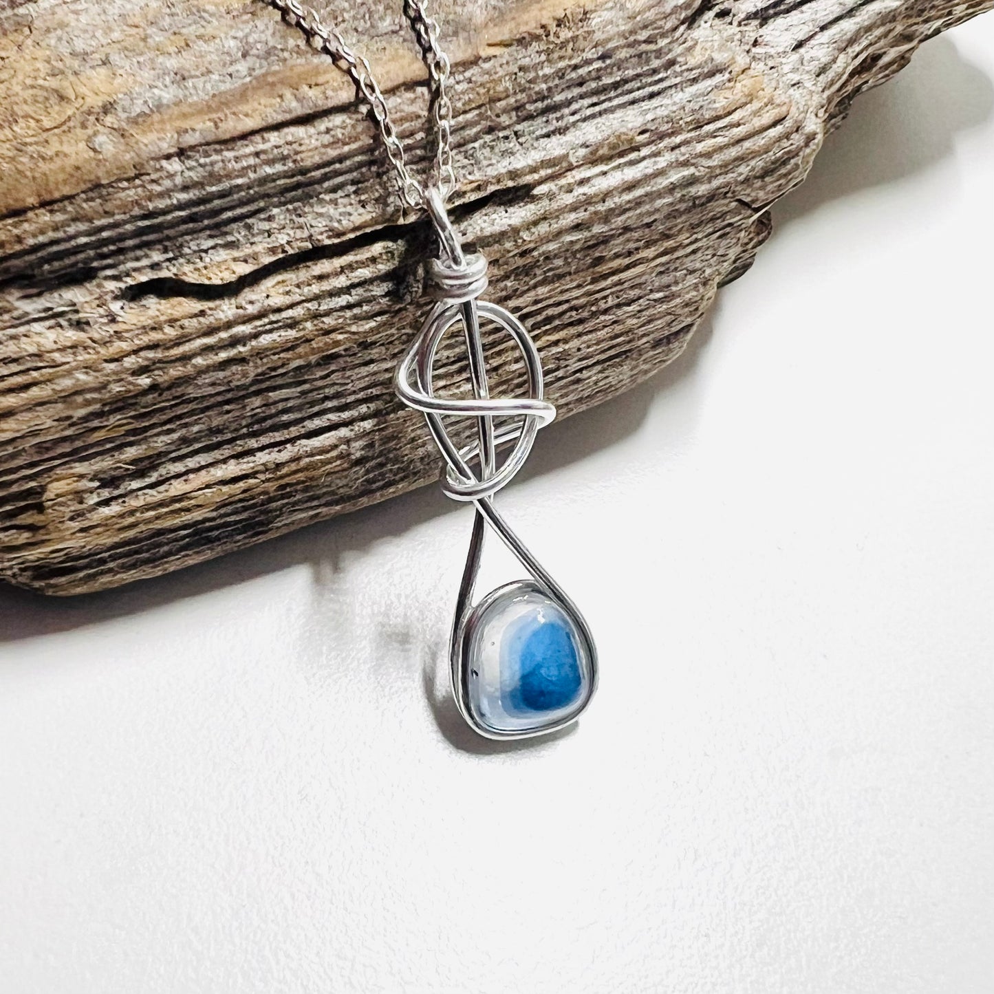 Swirly Seaham Sea Glass Pendant