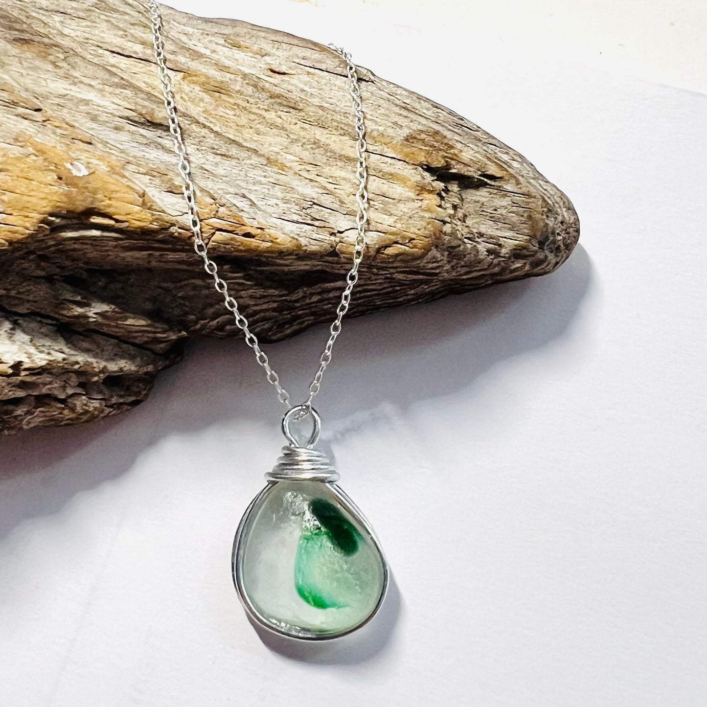 Seaham Sea Glass Multi Tone Pendant
