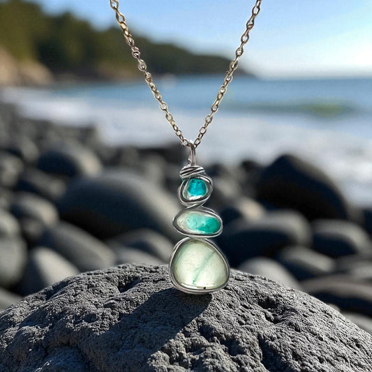 Three Piece Seaham Sea Glass Pendant