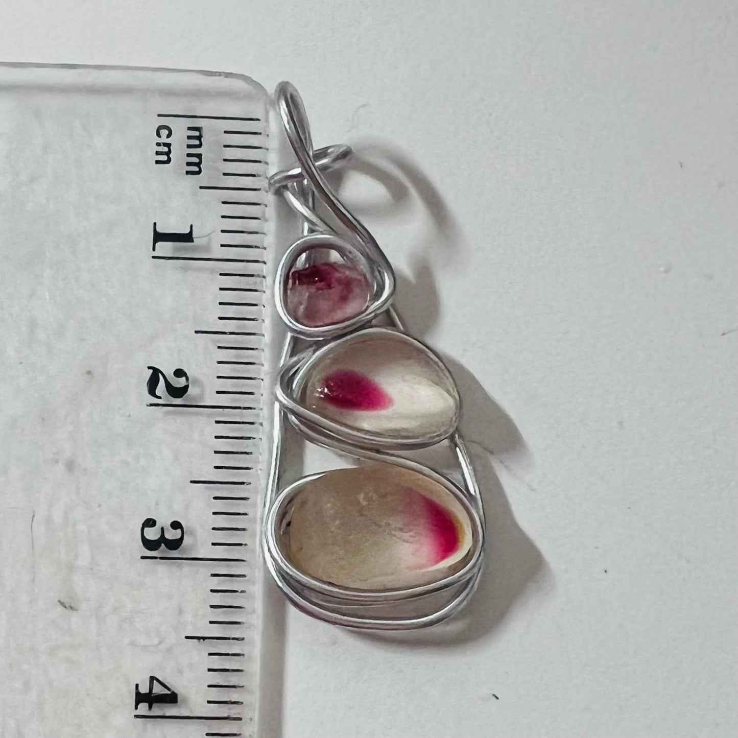Three Piece Sea Glass Multi Pendant