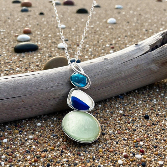 Three Piece Seaham Sea Glass Pendant
