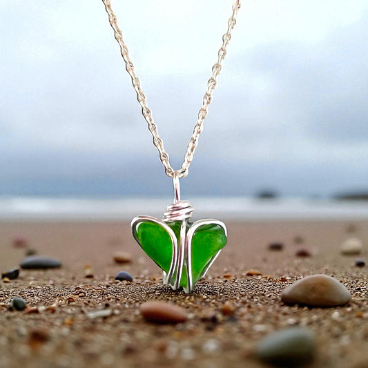 Devon Sea Glass Heart Pendant