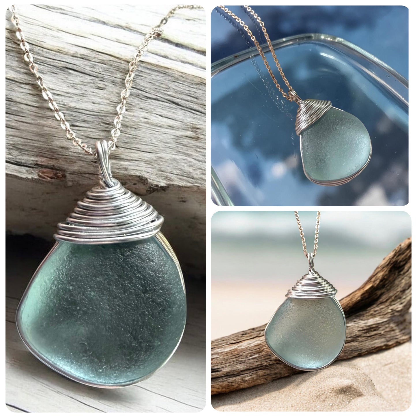 Large Scottish Highlands Sea Glass Pendant