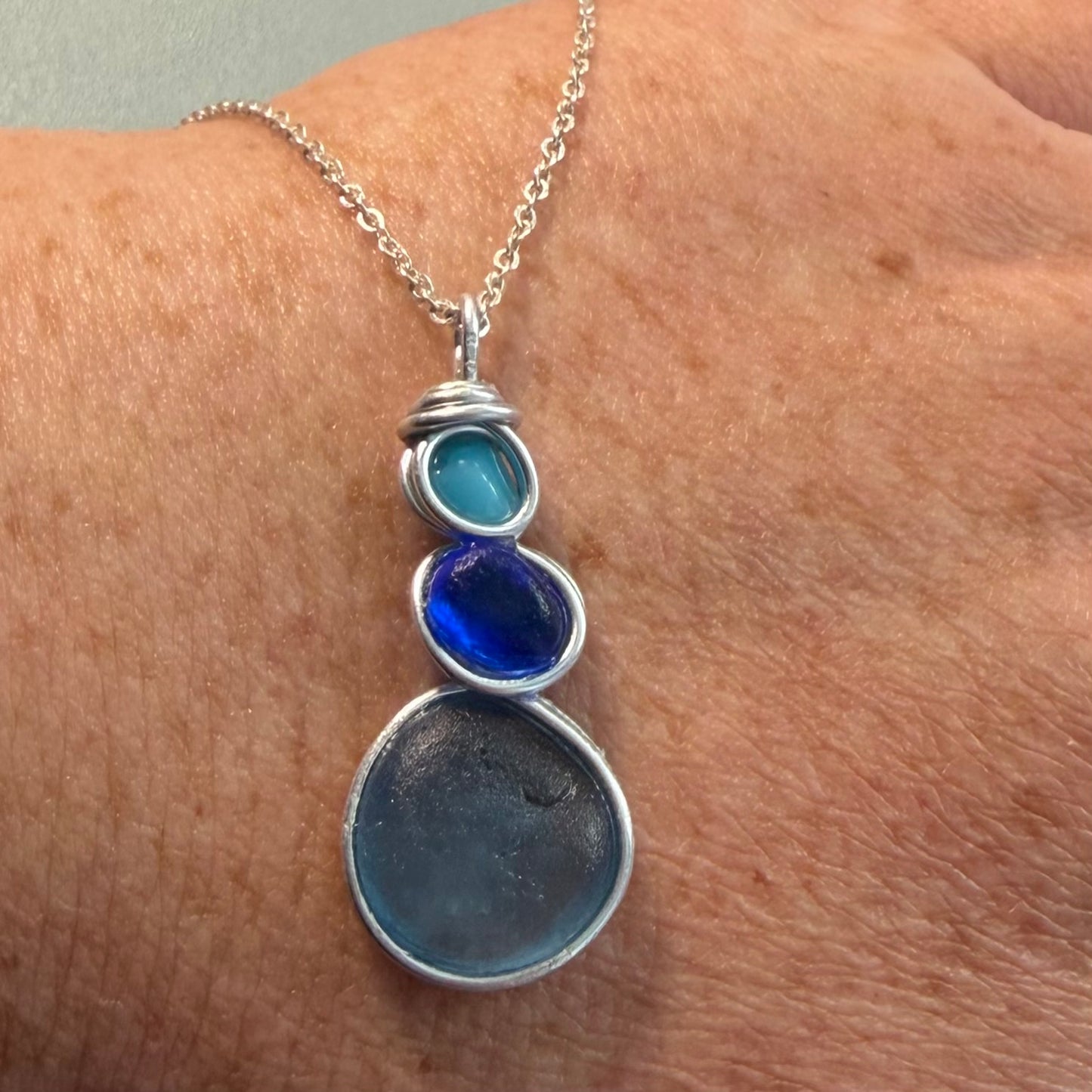 Three Piece Seaham Sea Glass Pendant