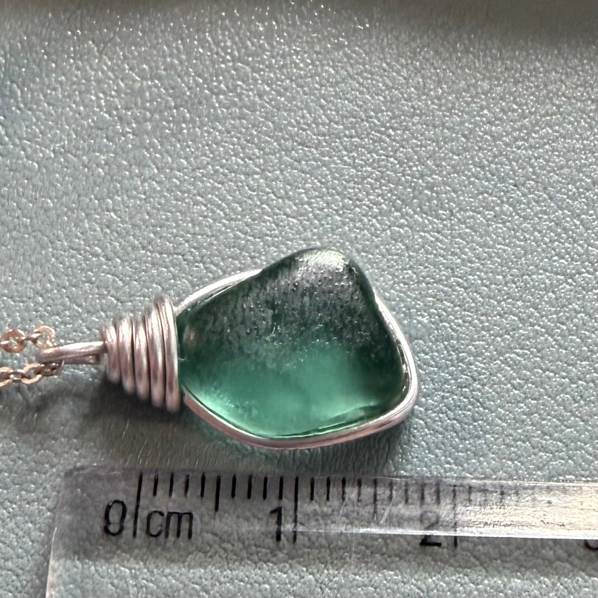 Turquoise Seaham Sea Glass Pendant