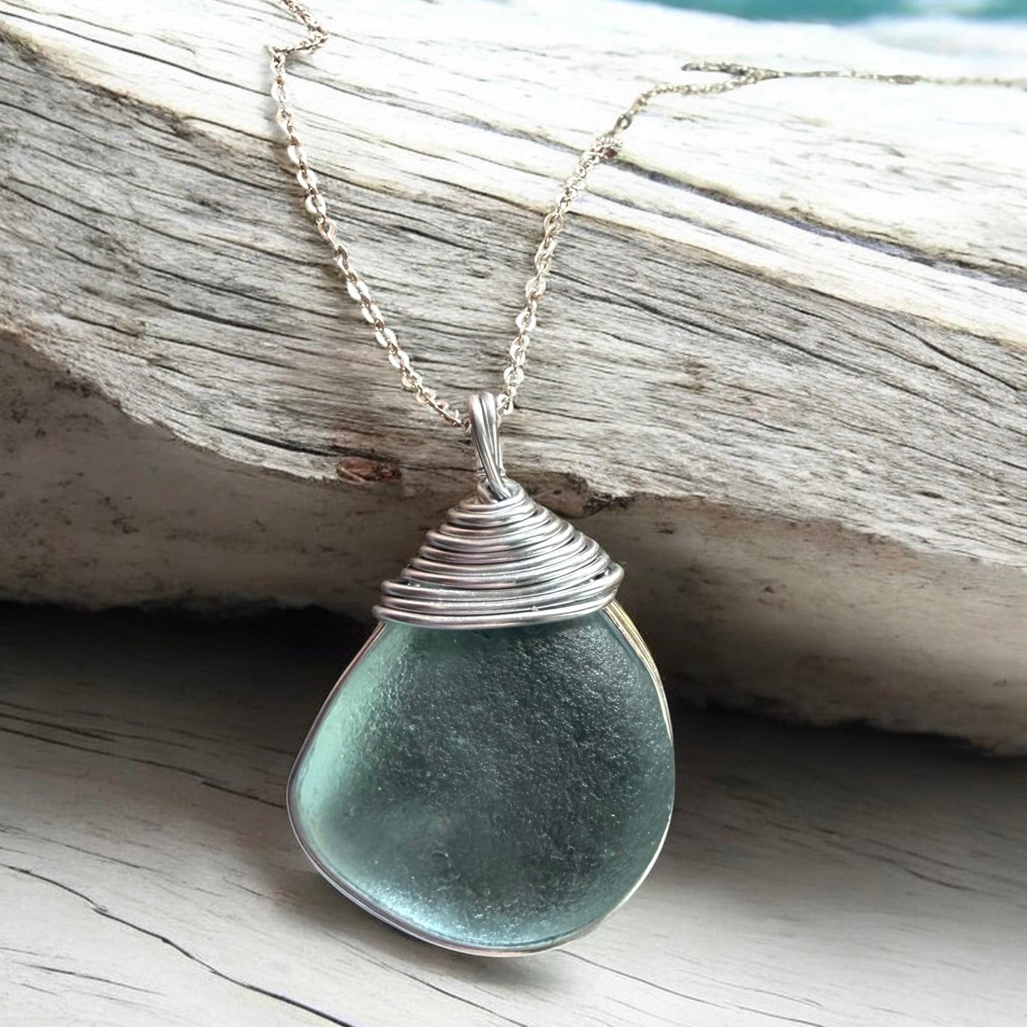 Large Scottish Highlands Sea Glass Pendant