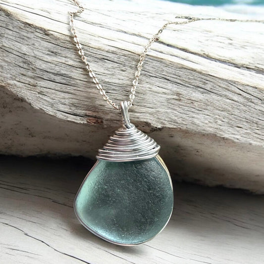 Large Scottish Highlands Sea Glass Pendant