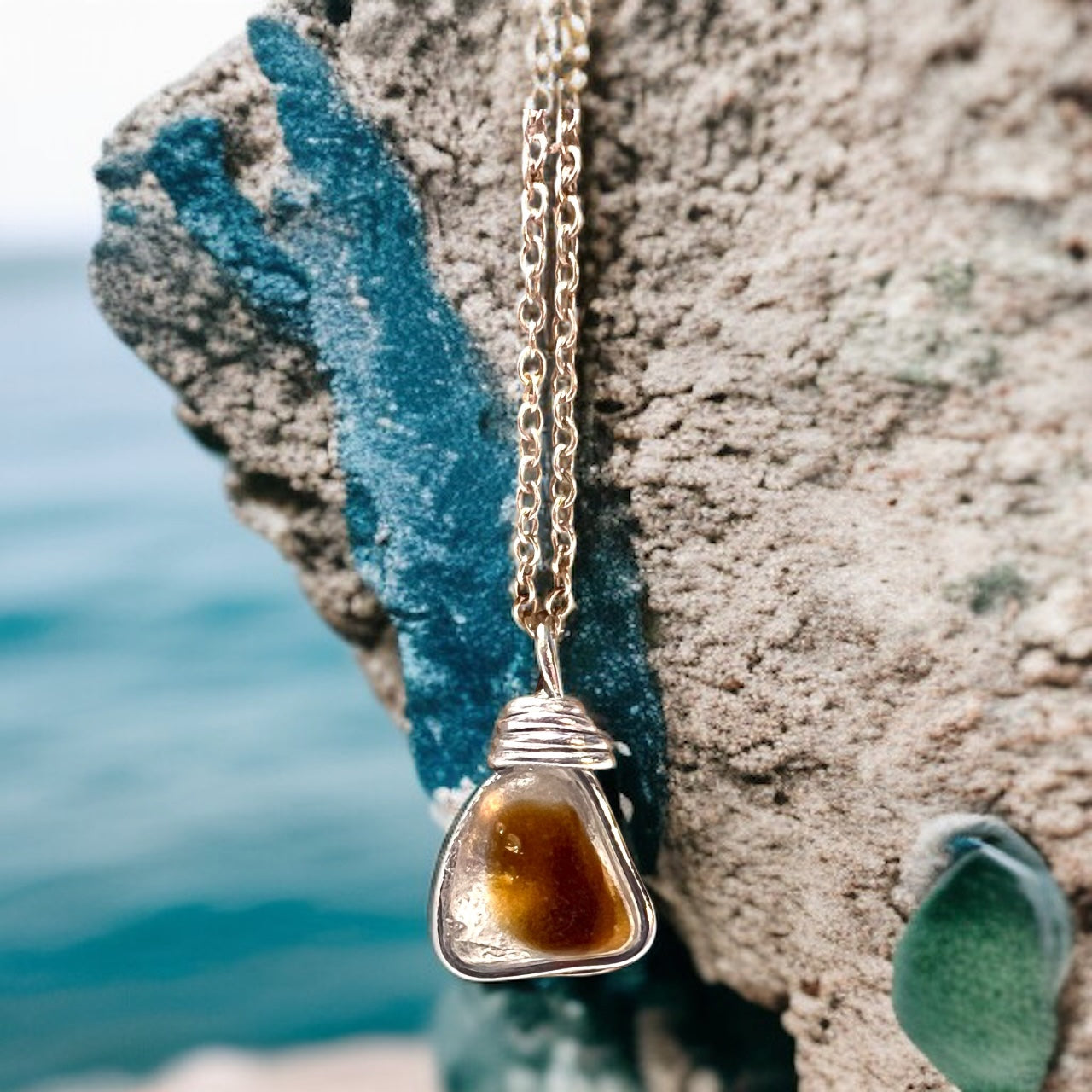 Multi Tone Seaham Sea Glass Pendant