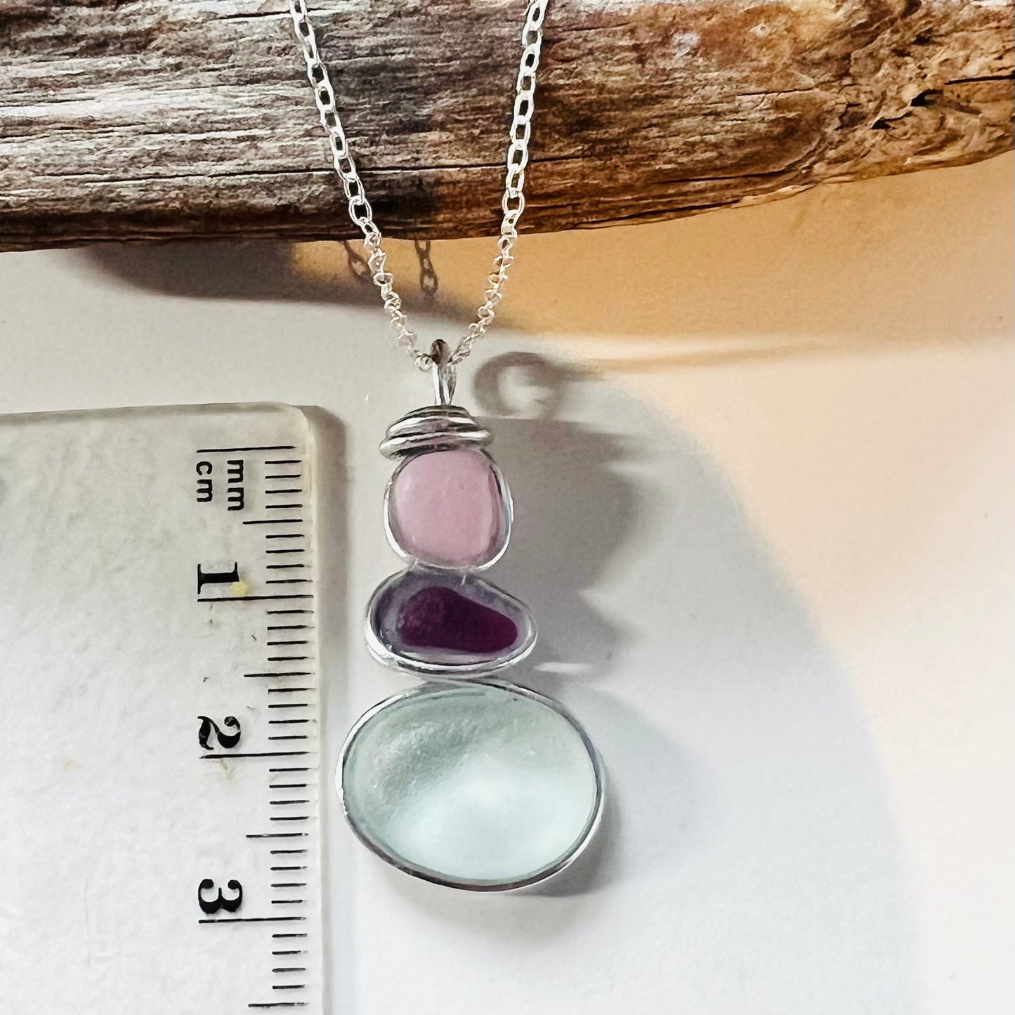 Three Piece Seaham Sea Glass Pendant