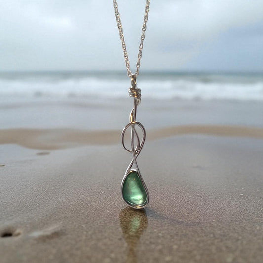 Swirly Seaham Sea Glass Pendant