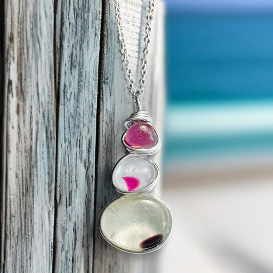 Three Piece Seaham Sea Glass Pendant