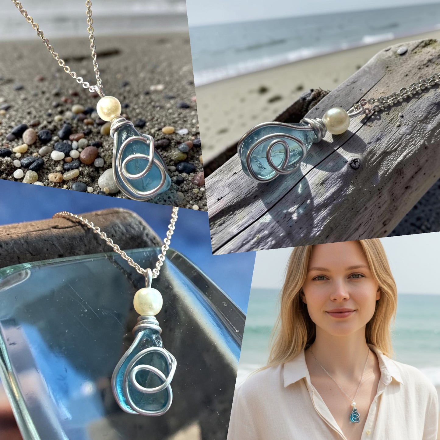 Scottish Highlands Blue Swirly Pendant