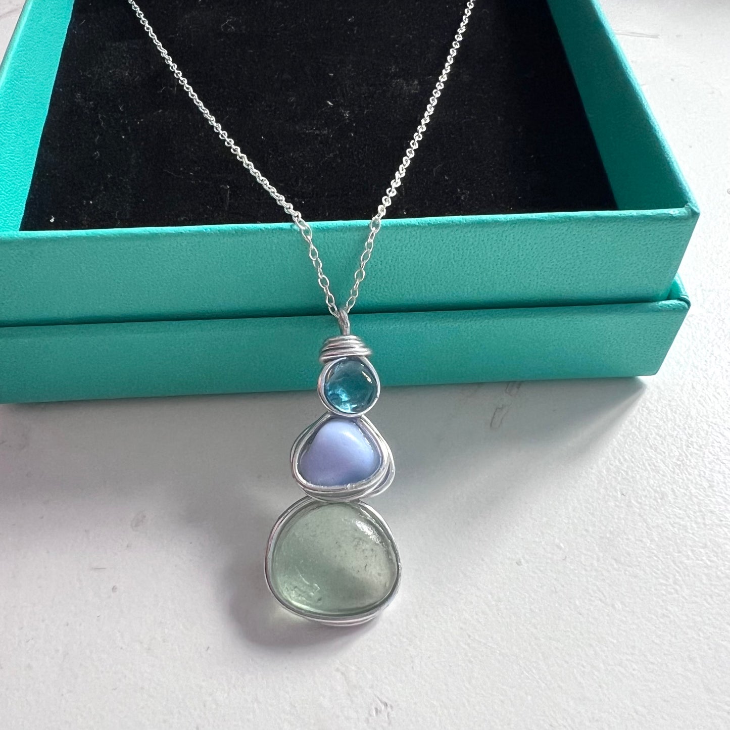 Three Piece Seaham Sea Glass Pendant