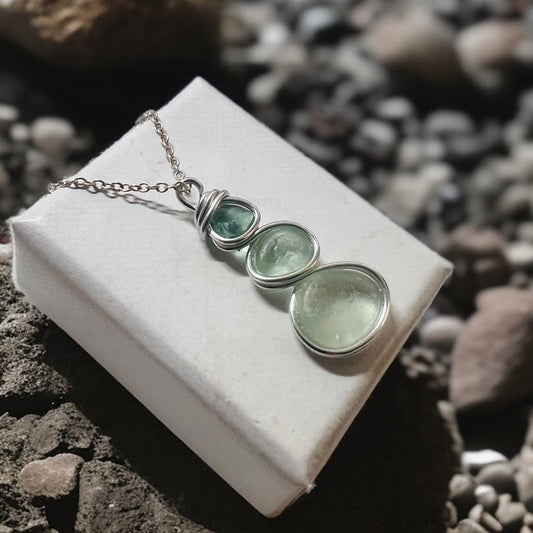 Three Piece Seaham Sea Glass Pendant