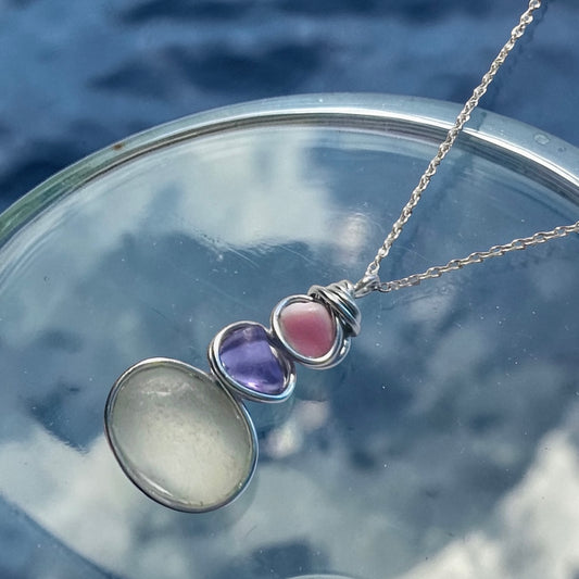Three Piece Seaham Sea Glass Pendant