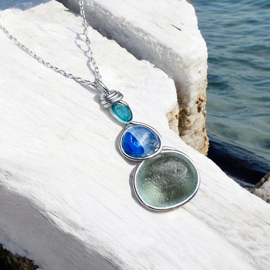 Three Piece Seaham Sea Glass Pendant