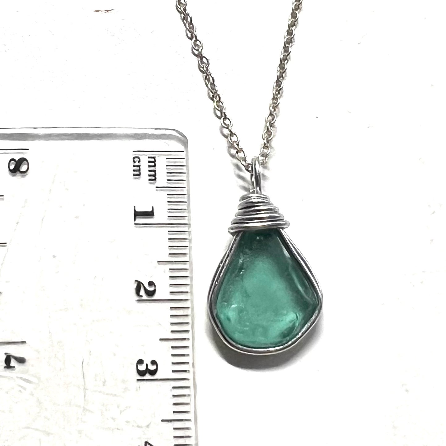 Teal Seaham Sea Glass Pendant