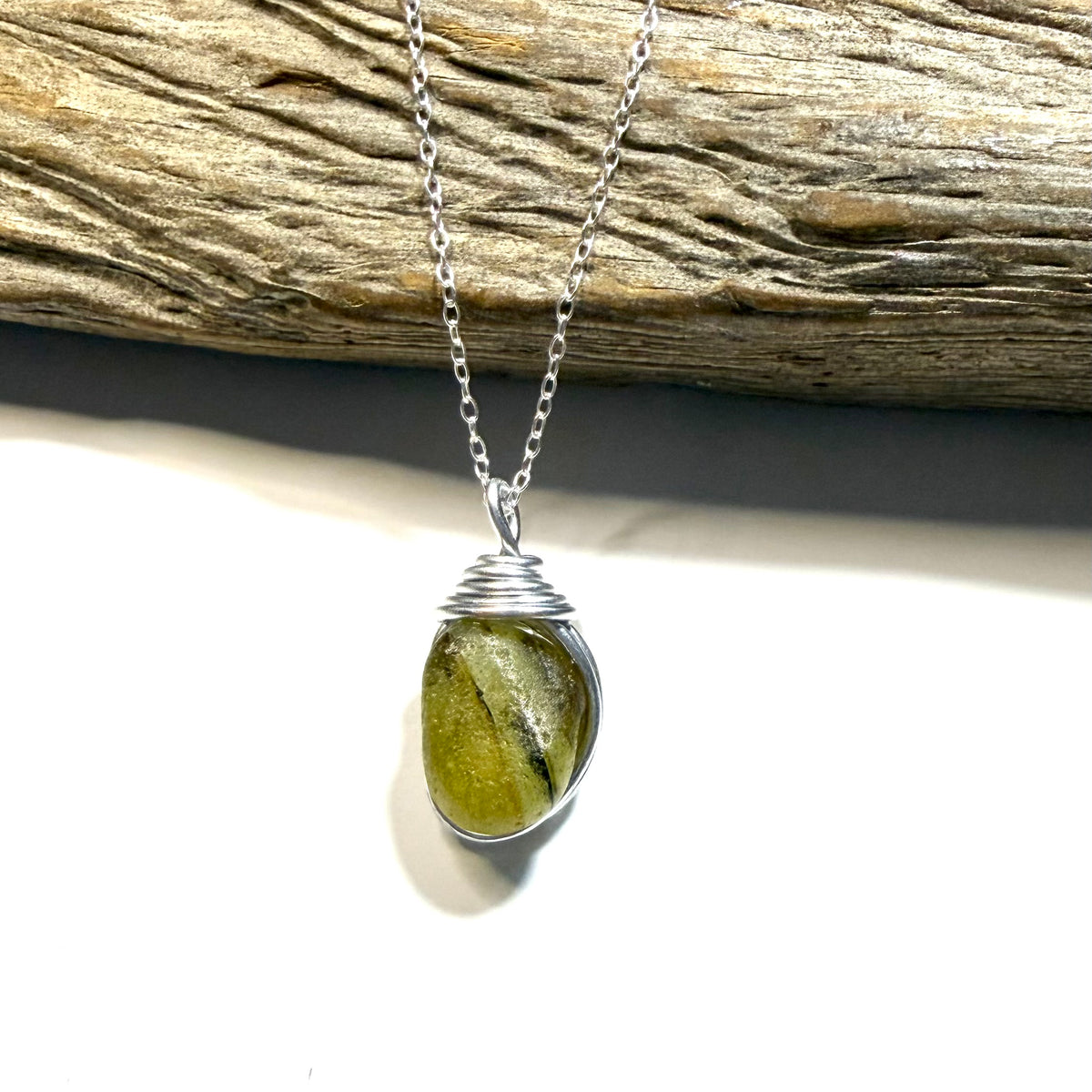 Rare Yellow Multi Tone Seaham Sea Glass Pendant