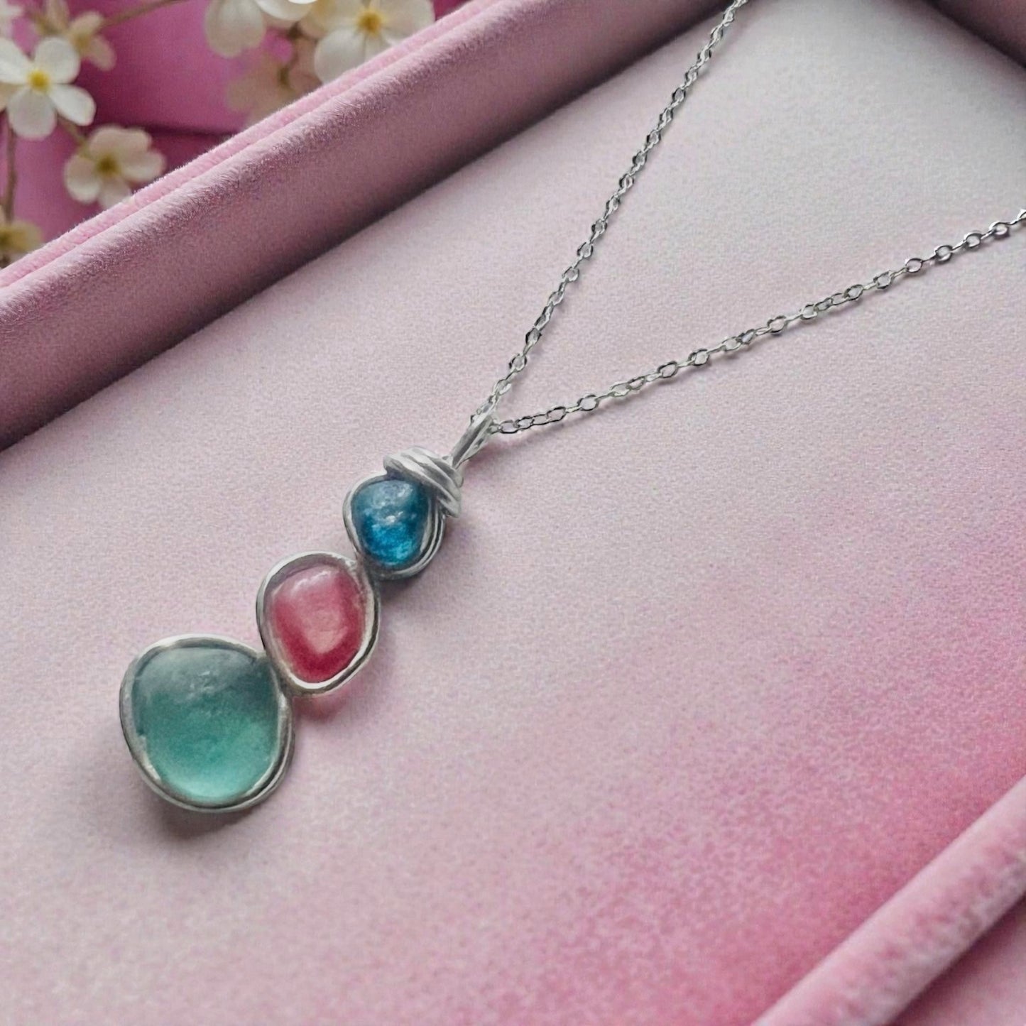 Three Piece Seaham Sea Glass Pendant