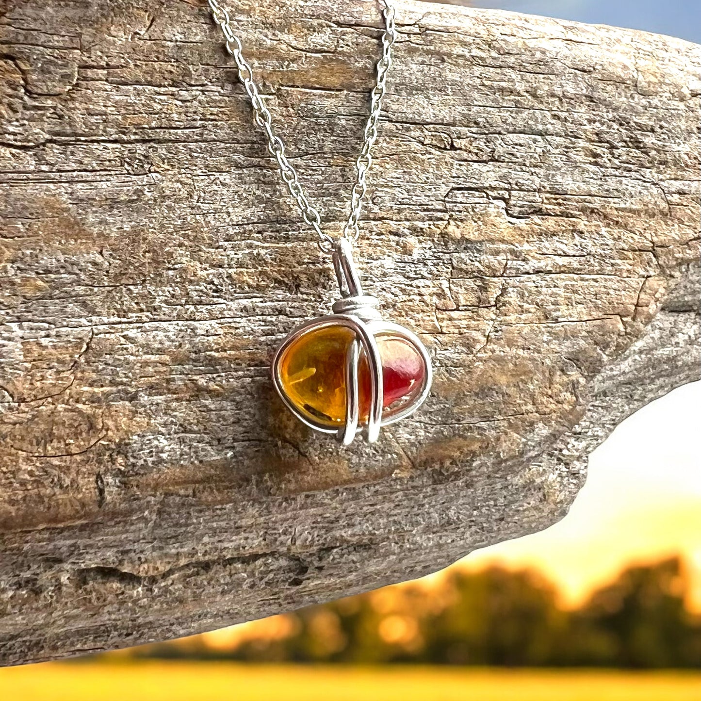Very Rare Shades Seaham Sea Glass Small Heart Pendant
