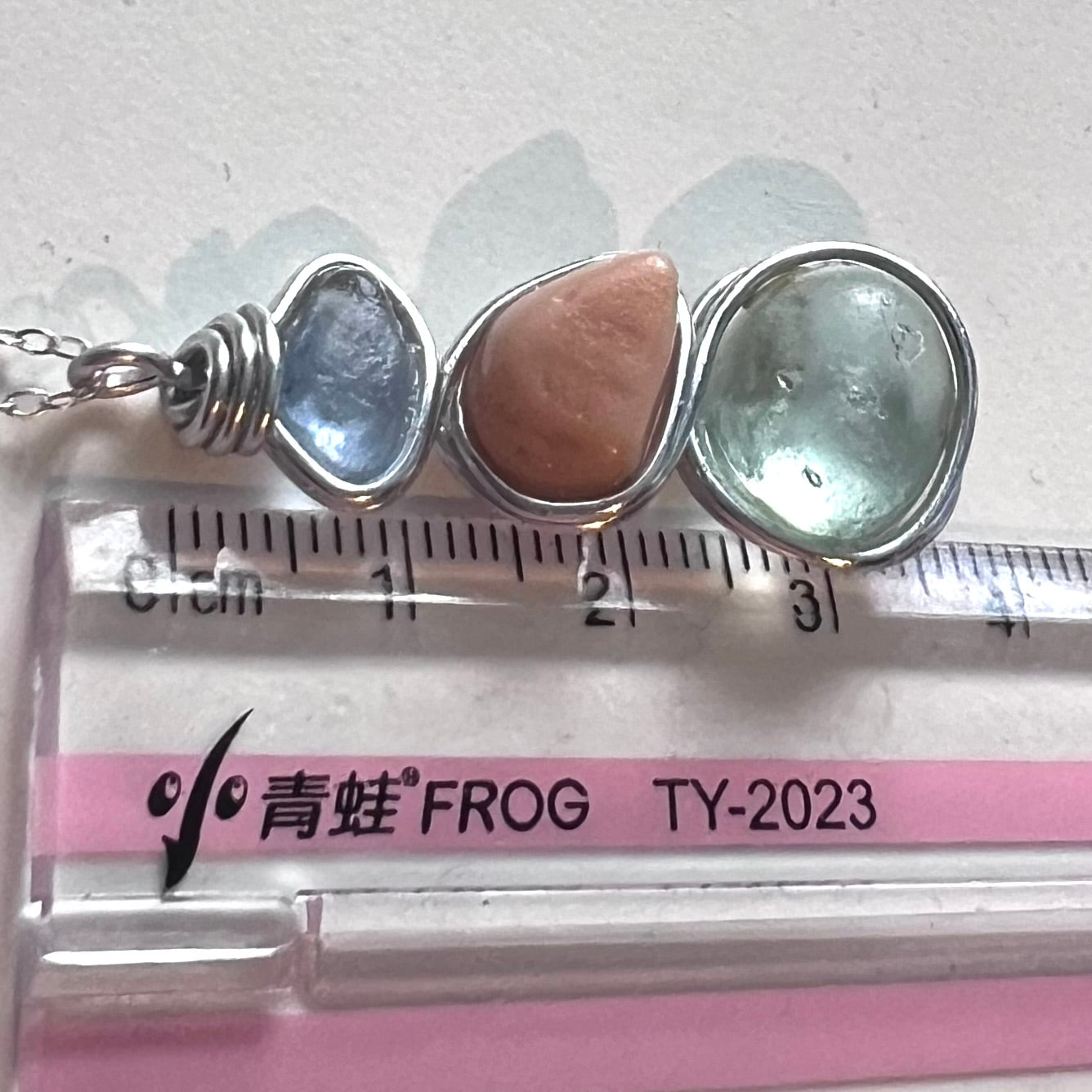 Three Piece Seaham Sea Glass Pendant