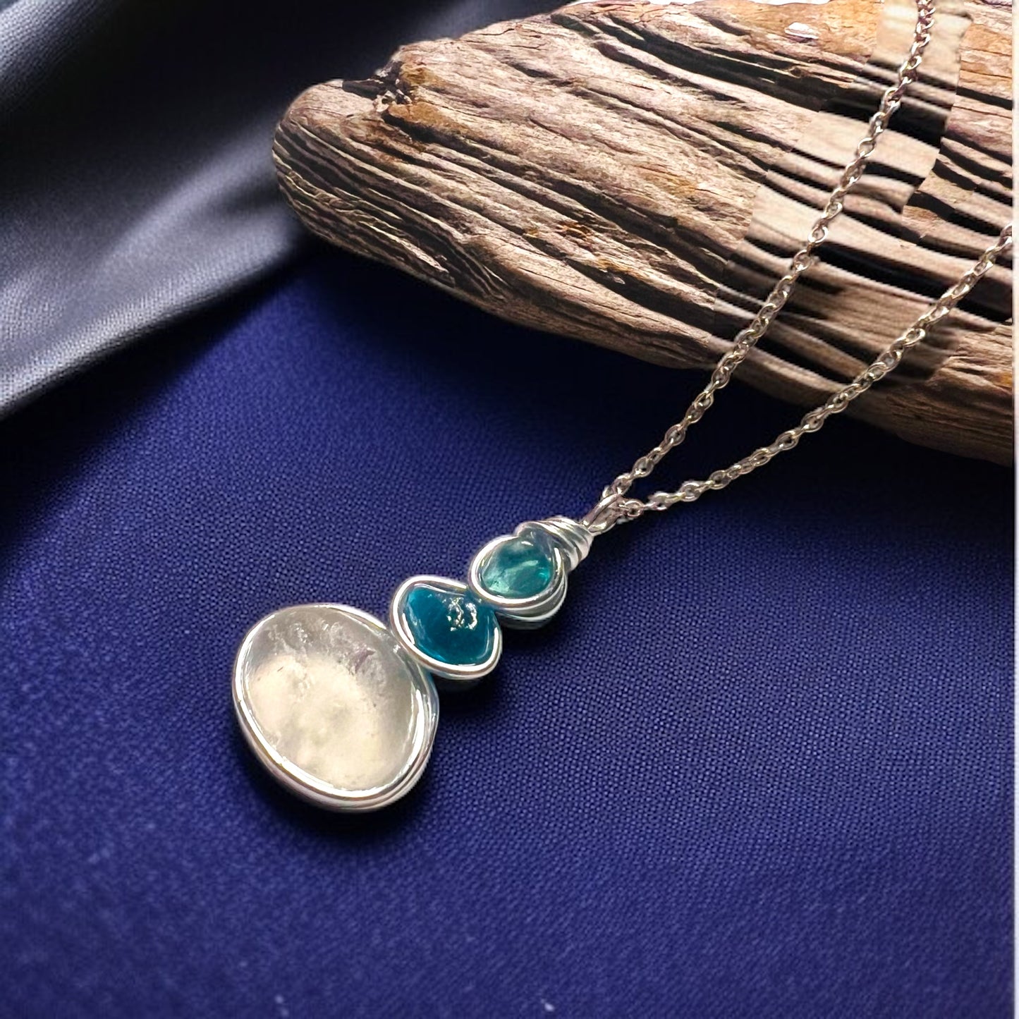 Three Piece Seaham Sea Glass Pendant