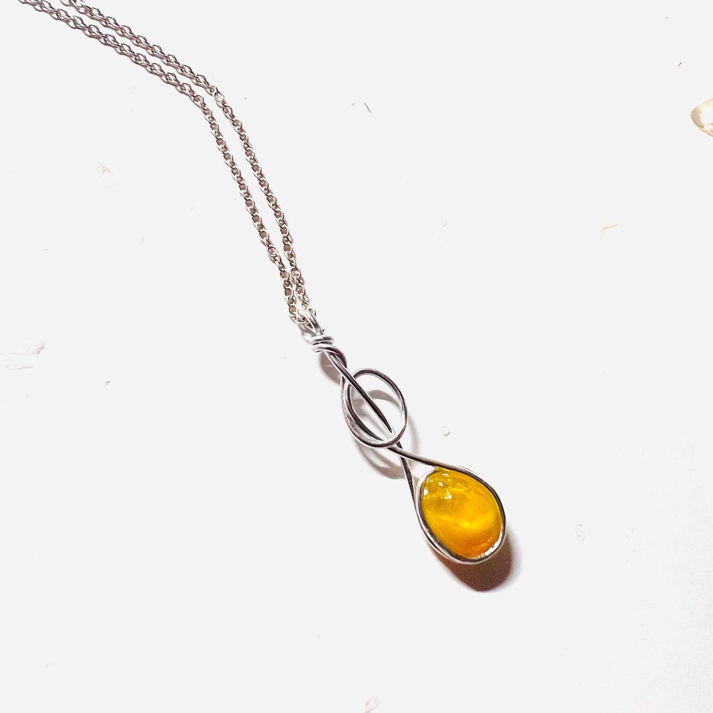 Canary Island Rare Yellow Sea Glass Pendant