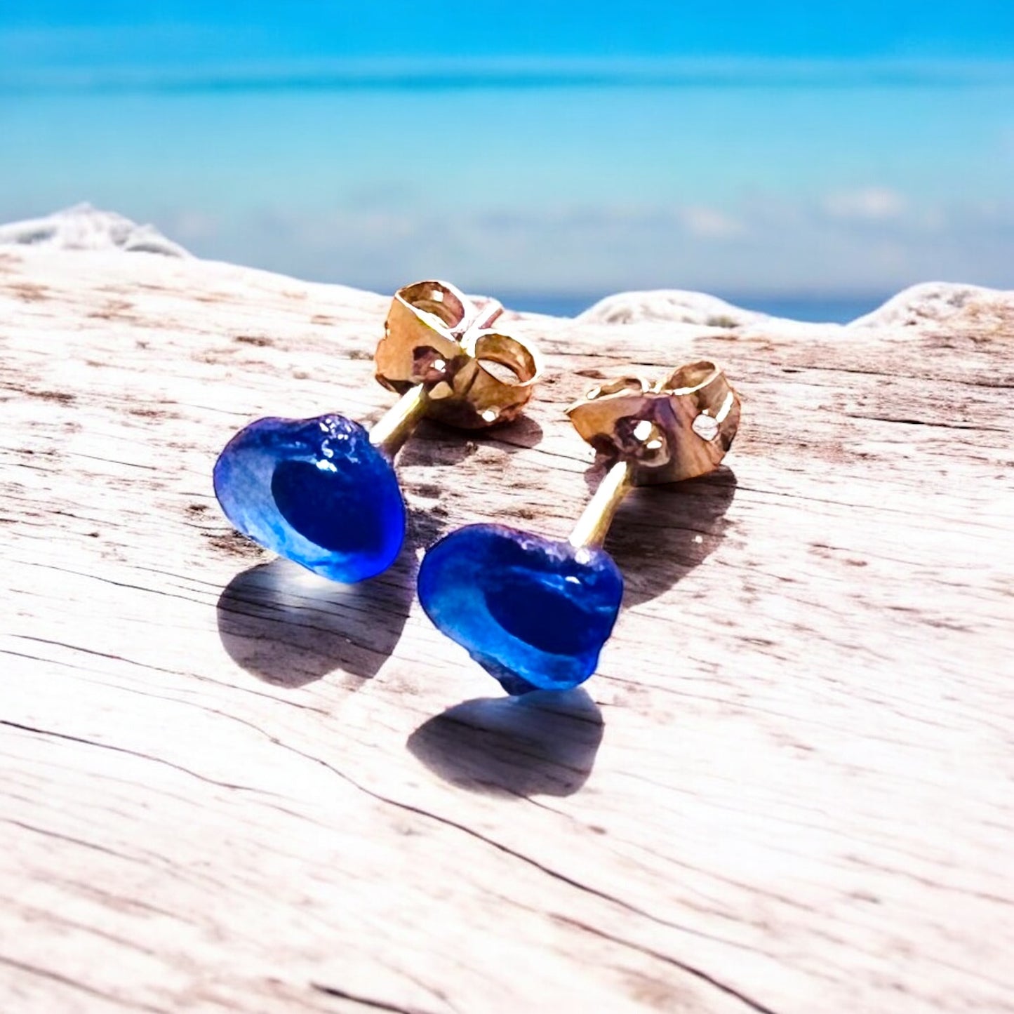Kent Sea Glass Stud Earrings