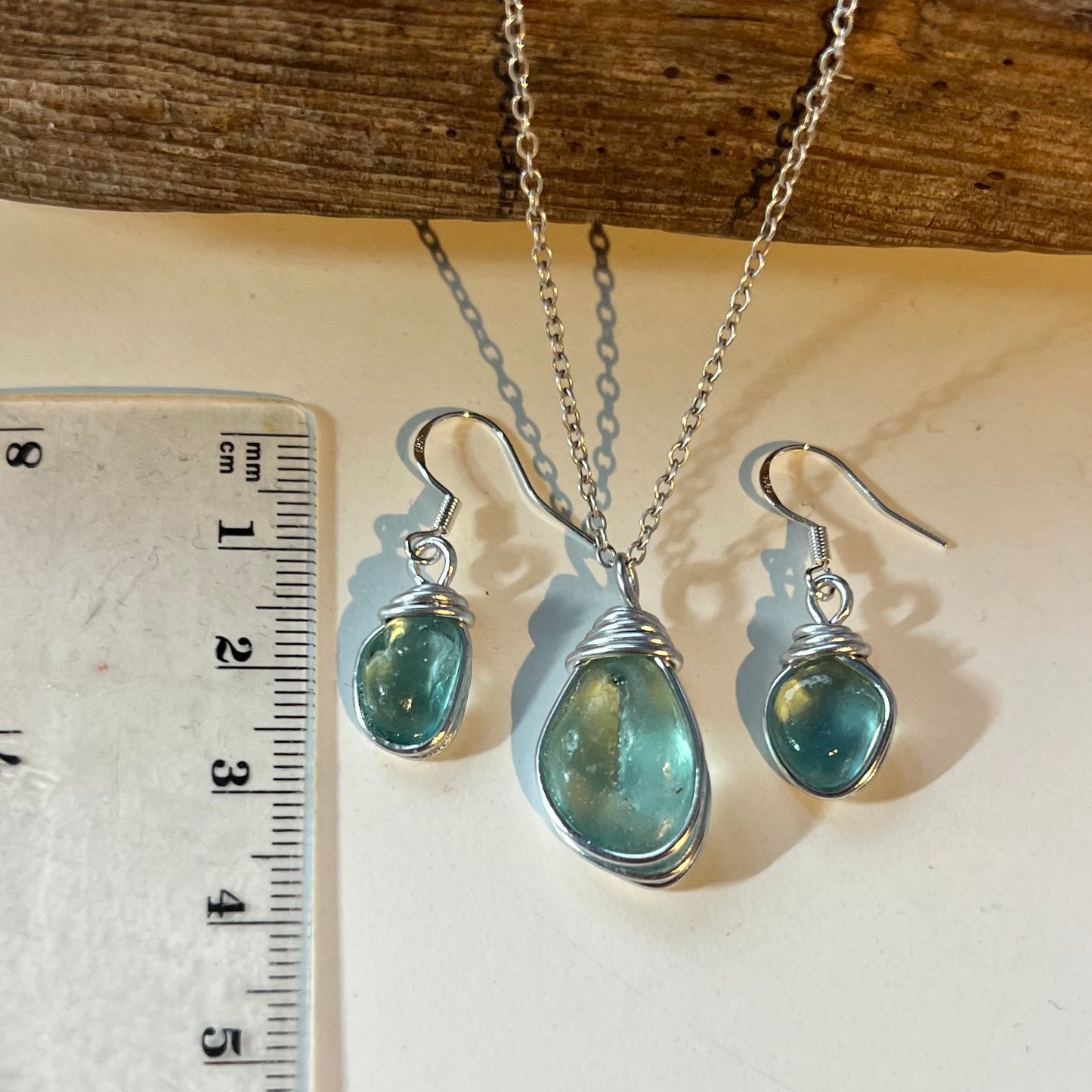 Aqua Seaham Sea Glass Jewellery Set