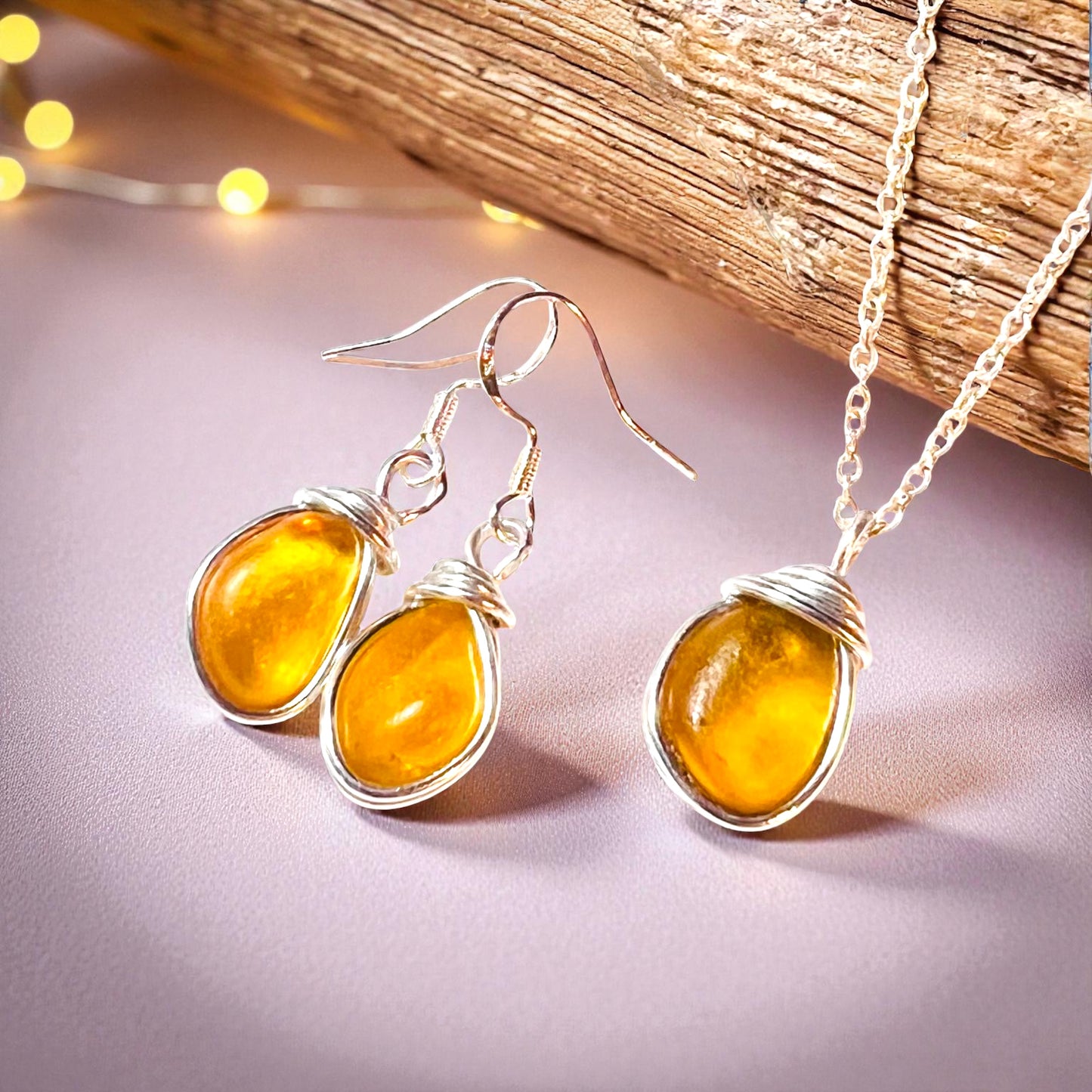 Canary Island Sea Glass Jewellery Set