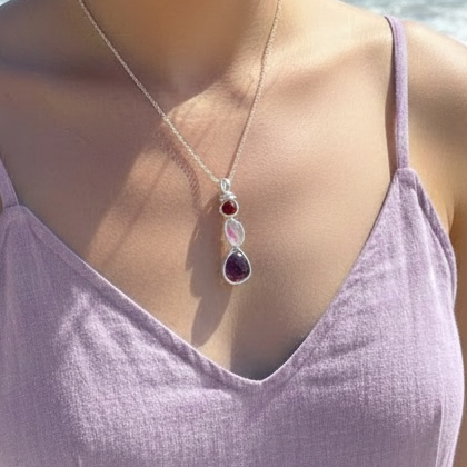Three Piece Seaham Sea Glass Pendant