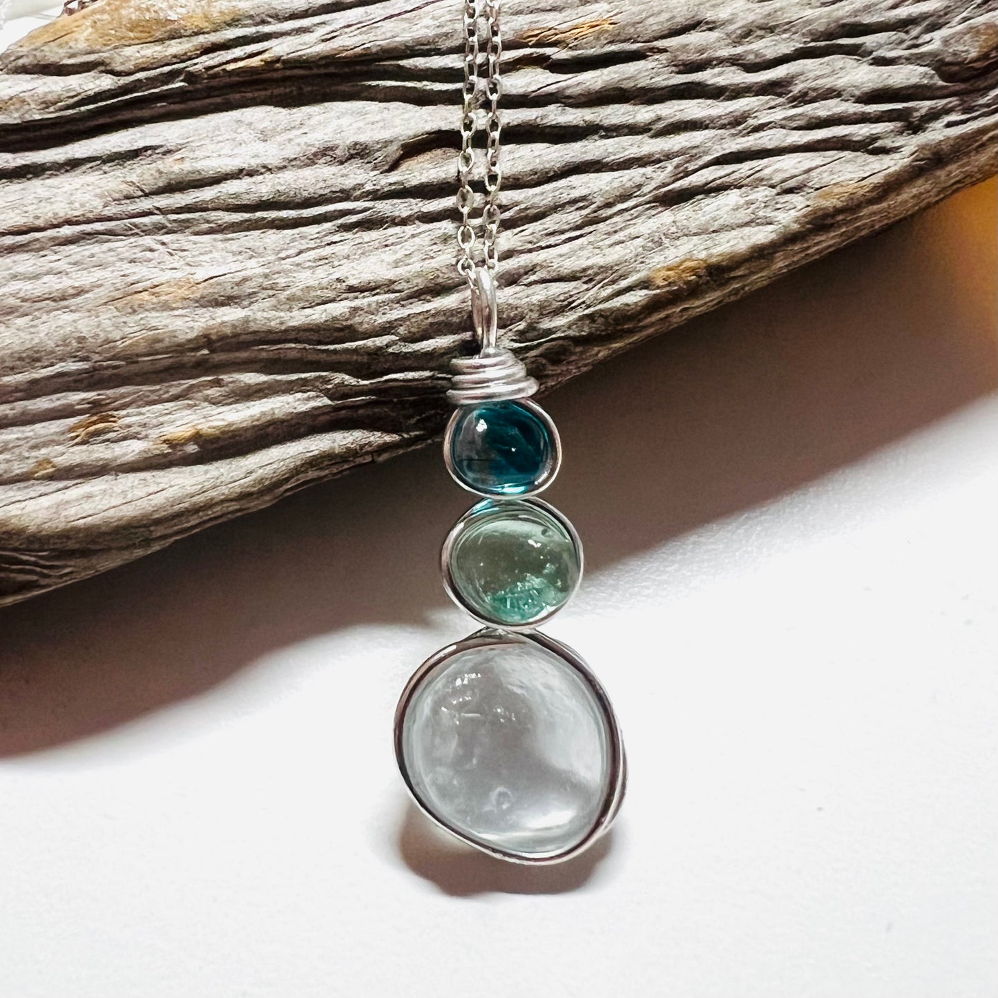 Three Piece Seaham Sea Glass Pendant